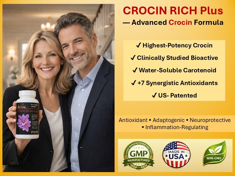 Saffron Health Sciences Crocin Brain Supplement for Memory & Focus - 60 Tablets - image 5