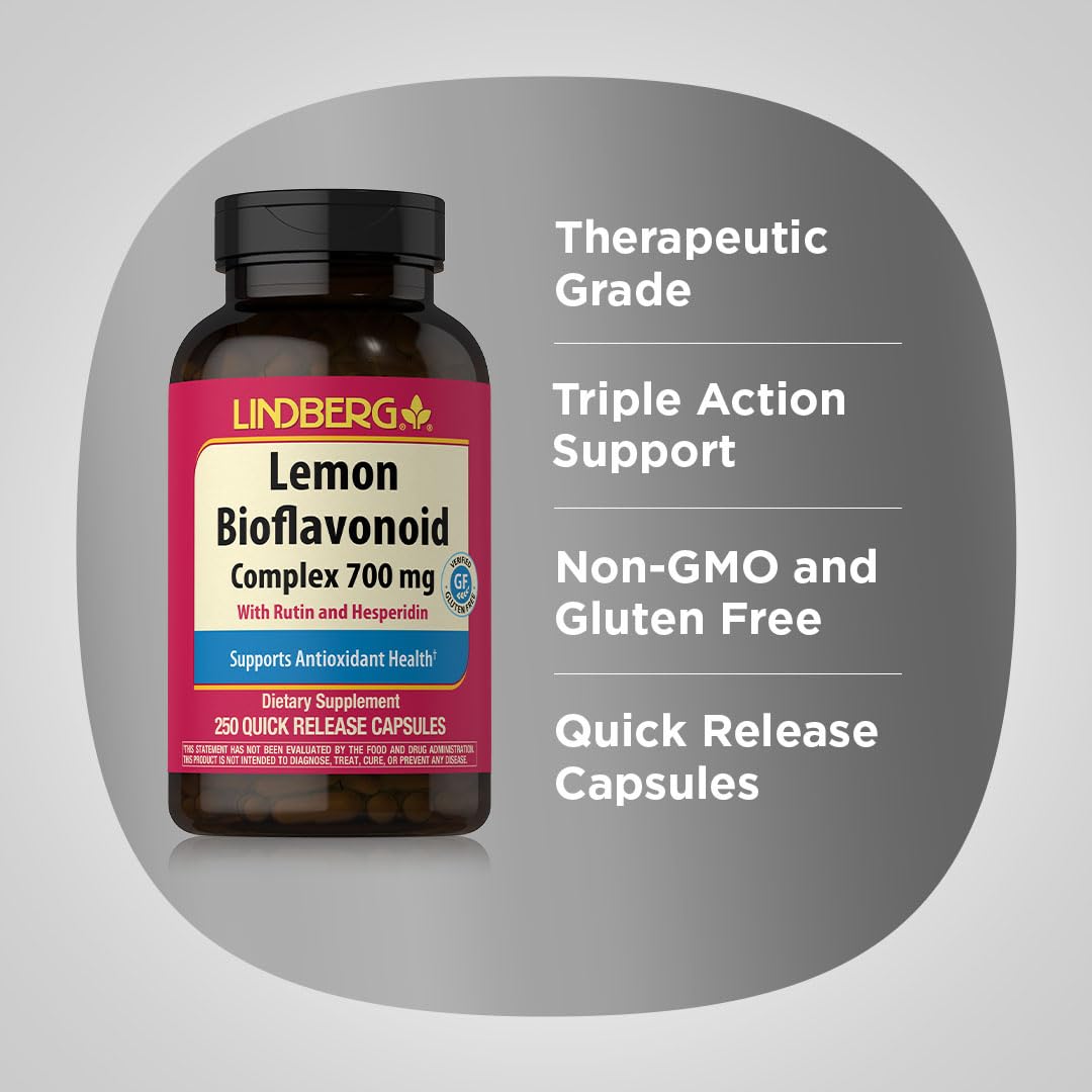 Lindberg Lemon Bioflavonoid Complex 700mg - 250 Capsules - image 4