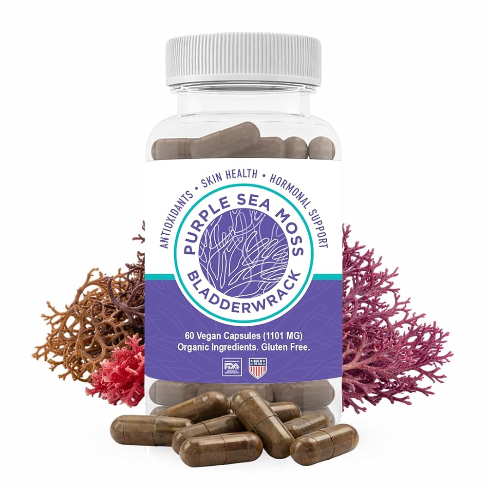 BocaHeal Purple Sea Moss + Bladderwrack Capsules - 60 Count