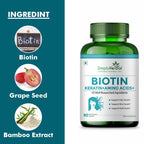 Simply Herbal Biotin Vitamin B7 for Hair, Skin & Nails - 90 Vegetarian Capsules - image 4