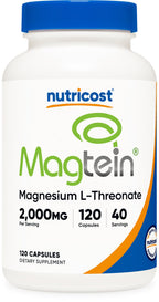 Nutricost Magnesium L-Threonate Magtein 2000mg - 120 Capsules