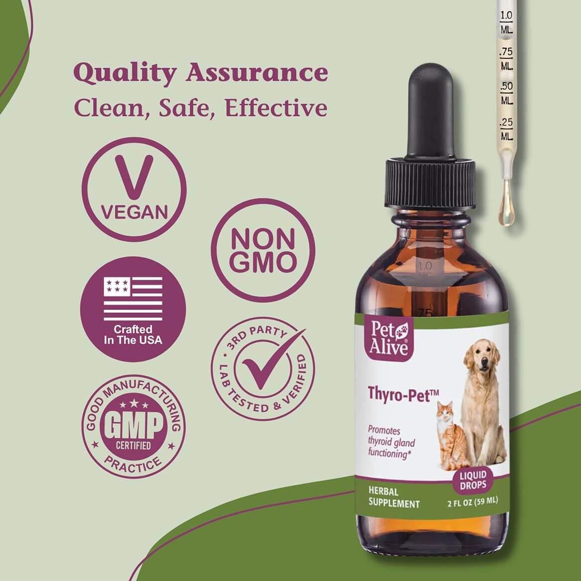 PetAlive Thyro-Pet Herbal Drops for Dog & Cat Thyroid Support - 2 Fl Oz - image 7