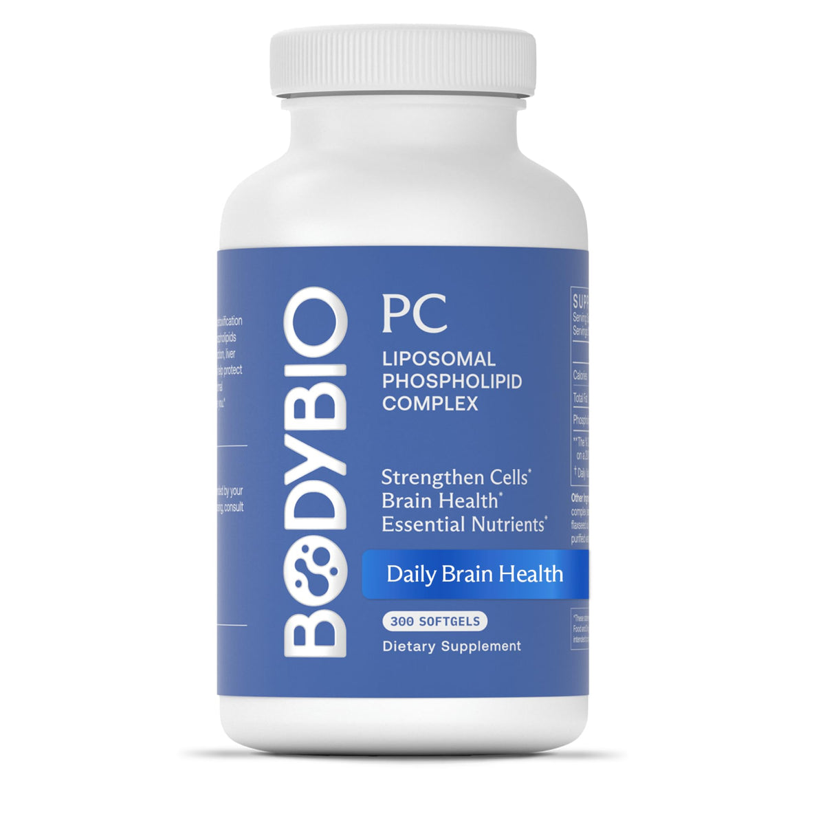 BodyBio PC Phosphatidylcholine Brain Health - 300 Softgels