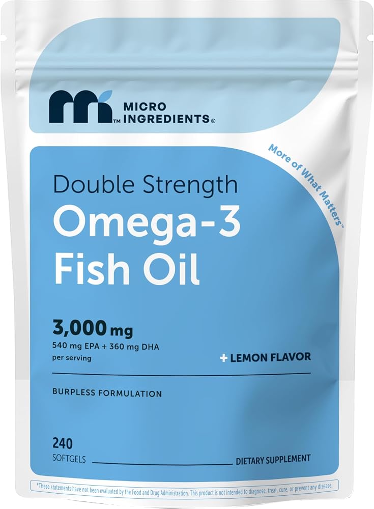 Micro Ingredients Omega 3 Fish Oil Supplements 3,000mg Per Serving