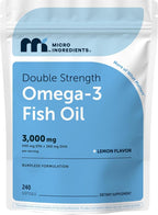 Micro Ingredients Omega 3 Fish Oil Supplements 3,000mg Per Serving