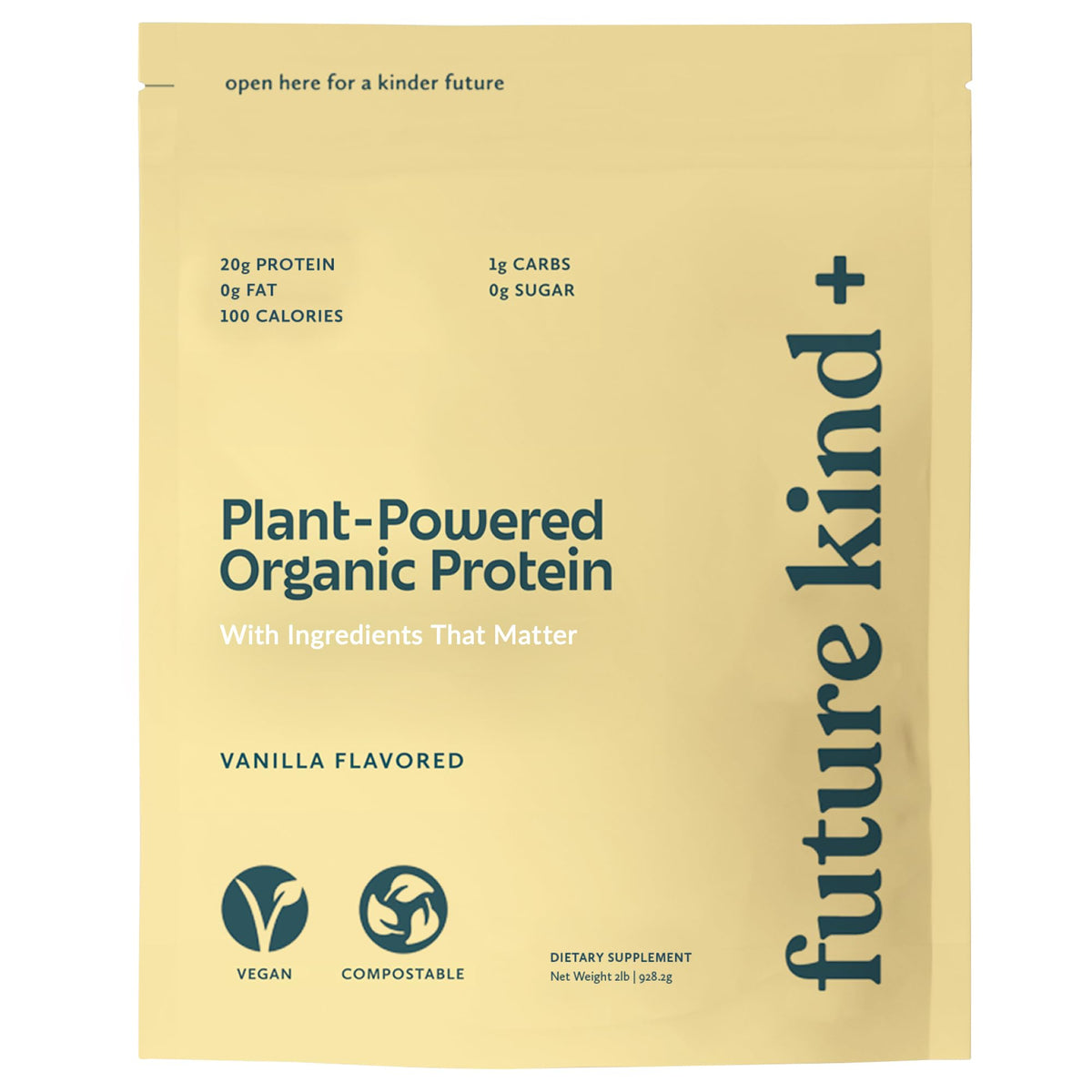 Future Kind Vegan Protein Powder Vanilla for Lean Muscle - 34 Servings