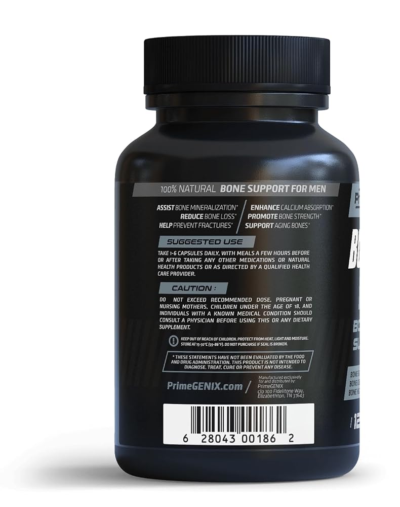 PrimeGENIX Bone Complex Supplement for Men 40+ - 120 Capsules - image 2