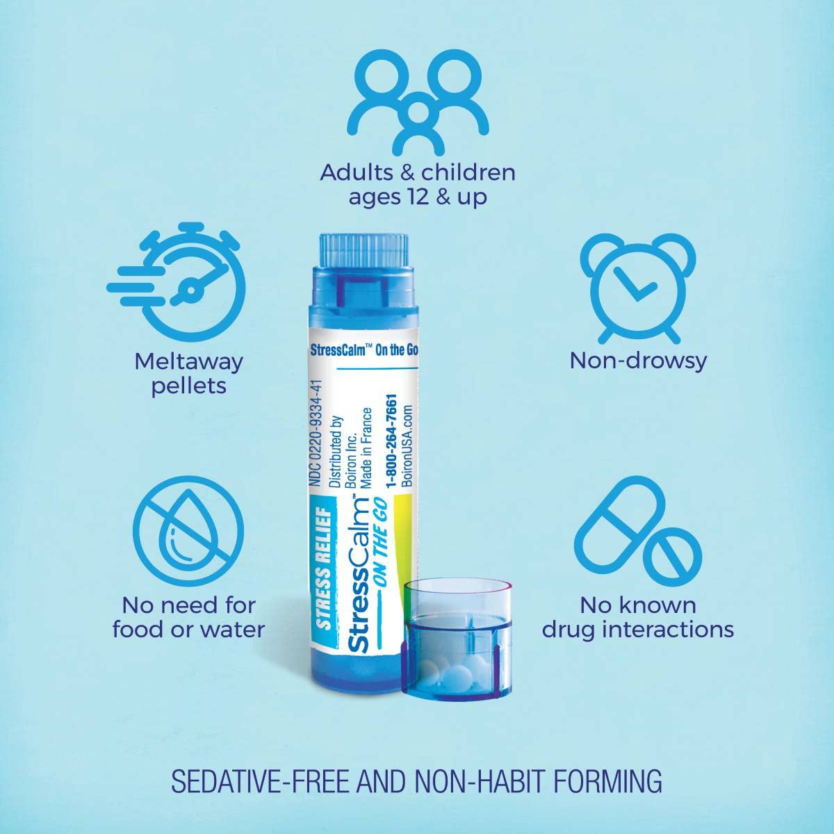 Boiron StressCalm On The Go Homeopathic Pellets - 160 Pellets - image 3