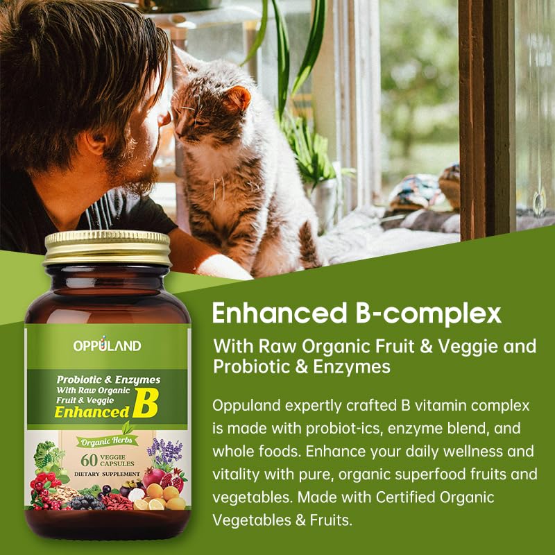 oppuland Vitamin B Complex Supplement - 60 Vegetarian Capsules - image 4
