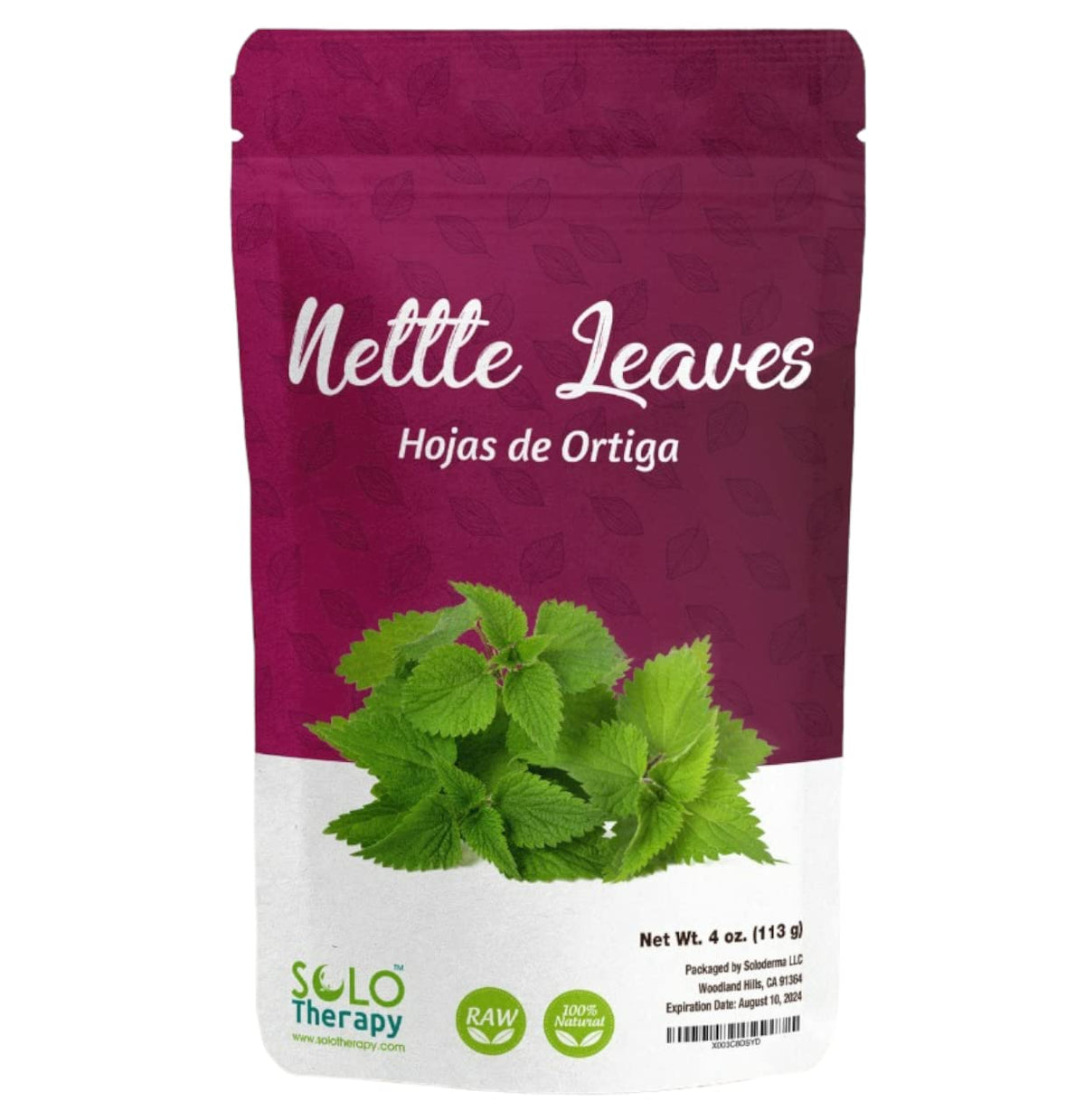 Solo Therapy Nettle Dried Cut Leaves Herbal Tea - 4 oz
