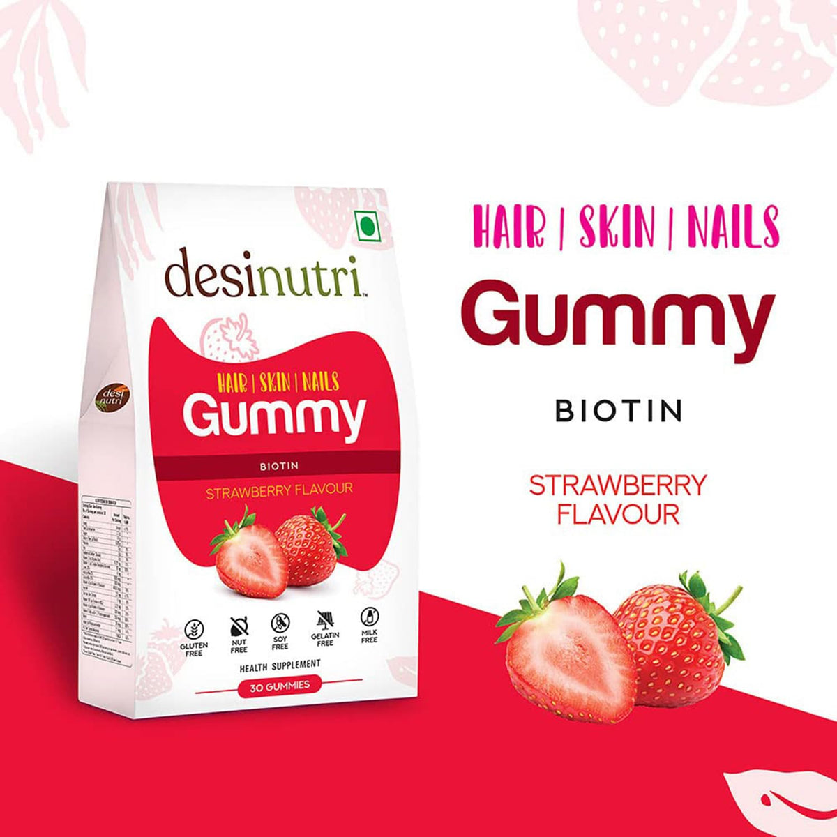 Desi Nutri Hair, Skin & Nail Gummies - 30 Gummies - image 5