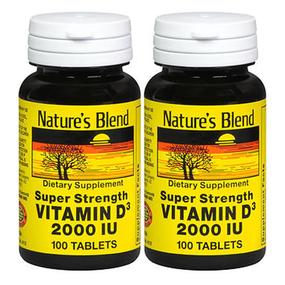 Nature's Blend Vitamin D3 2000 IU Super Strength - 200 Tablets