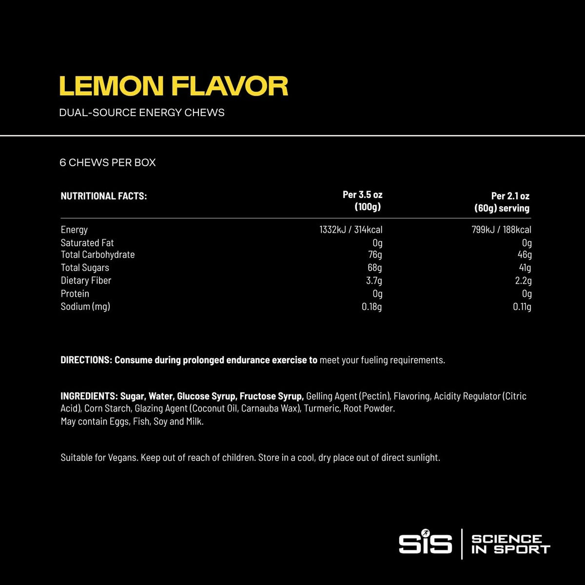 Science in Sport SiS BETA Fuel Energy Chew Dual-Source