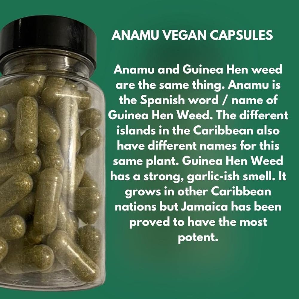 Jahno Herbs Jamaican Guinea Hen Vegan Capsules - 60 Capsules - image 2