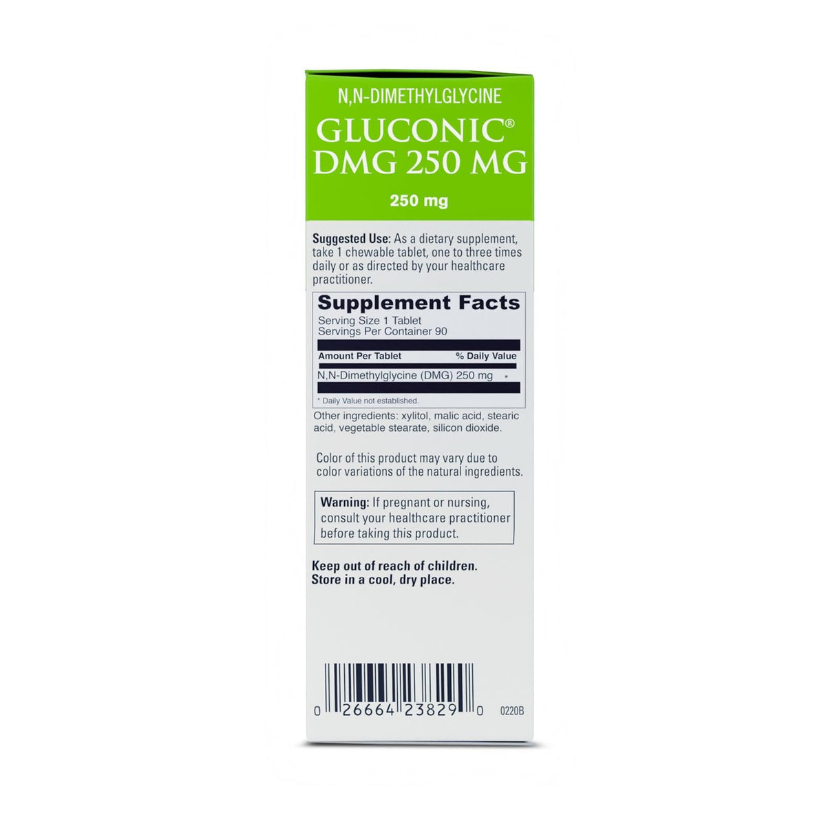 DaVinci Gluconic DMG 250mg Chewable Tablets - 90 Tablets - image 2