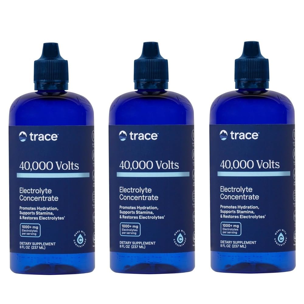 Trace Minerals 40,000 Volts Electrolyte Drops - 3-Pack, 8 fl oz