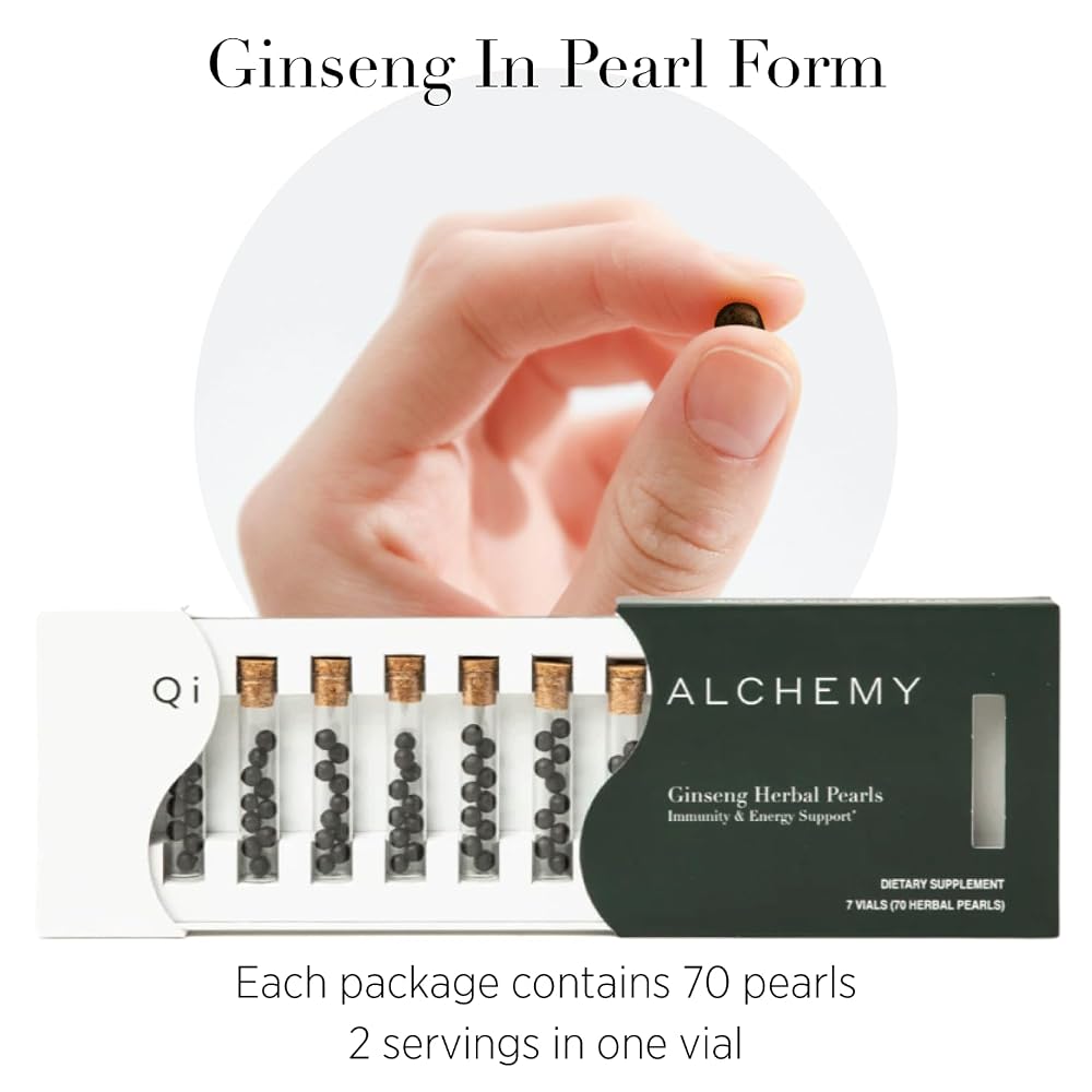 Qi ALCHEMY Red Ginseng Herbal Pearls for Energy & Immunity - 70 Count - image 4