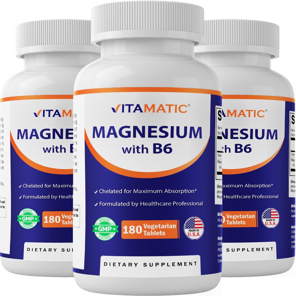 Vitamatic Magnesium with B6 - 540 Vegetarian Tablets