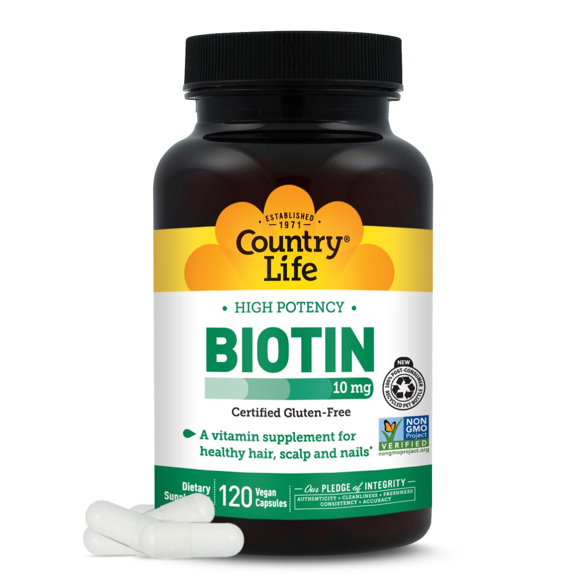 Country Life High Potency Biotin 10 mg - 120 Capsules