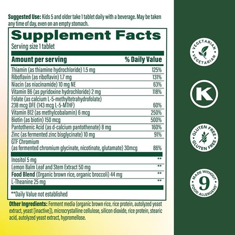 MegaFood Kids Vitamin B Complex Cellular Energy Support - 90 Tablets - image 3