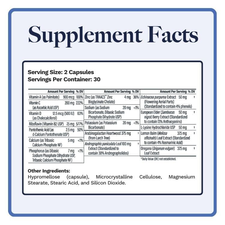 Utzy Naturals U-Mune Immune Support - 60 Capsules - image 3