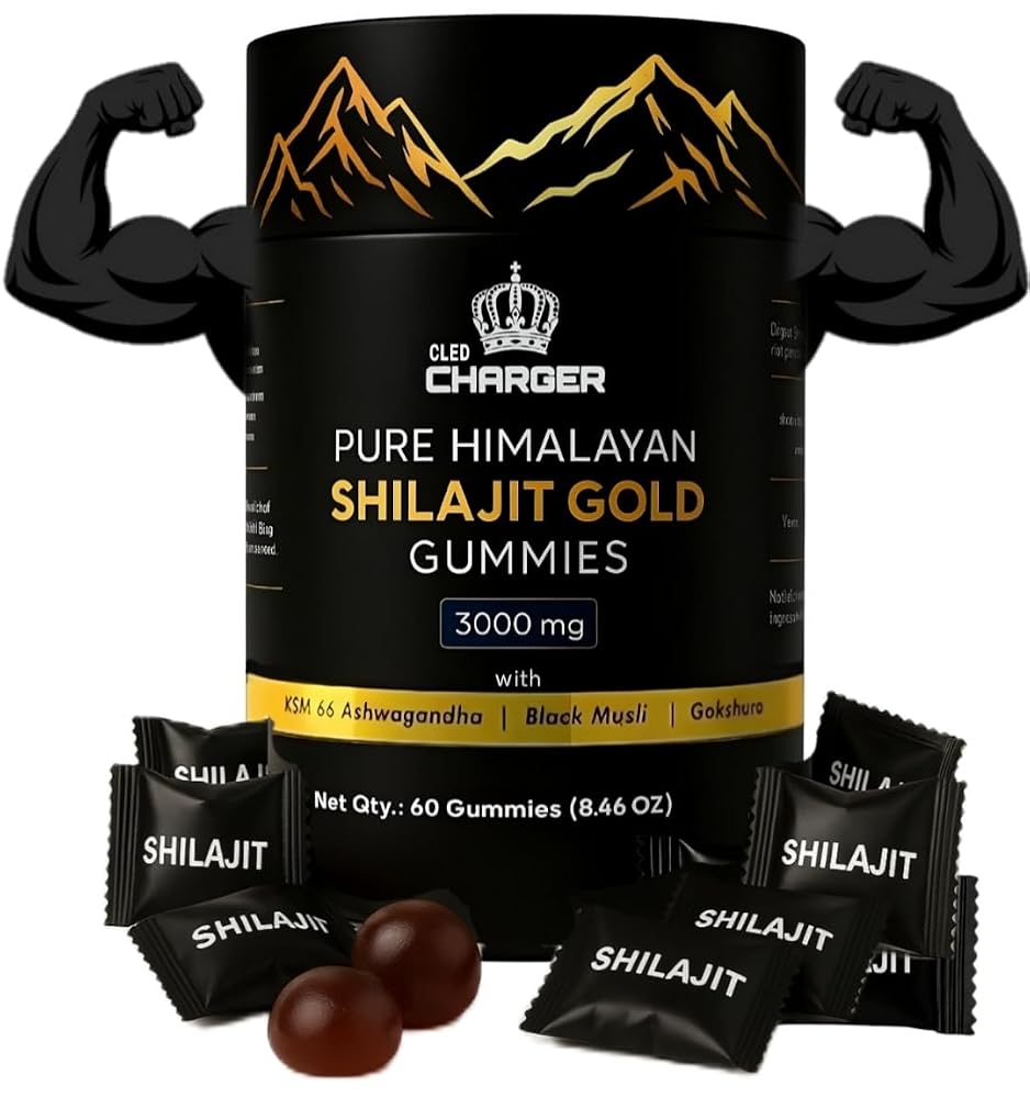 Cled Charger Shilajit Gummies with Ashwagandha & Gokshura - 60 Gummies
