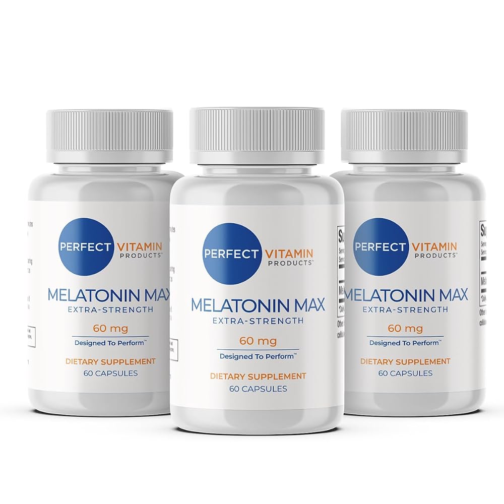Perfect Vitamin Products Melatonin 60mg Sleep Aid - 180 Capsules