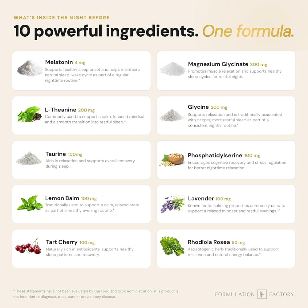 Formulation Factory The Night Before Magnesium Glycinate Sleep Aid - image 4