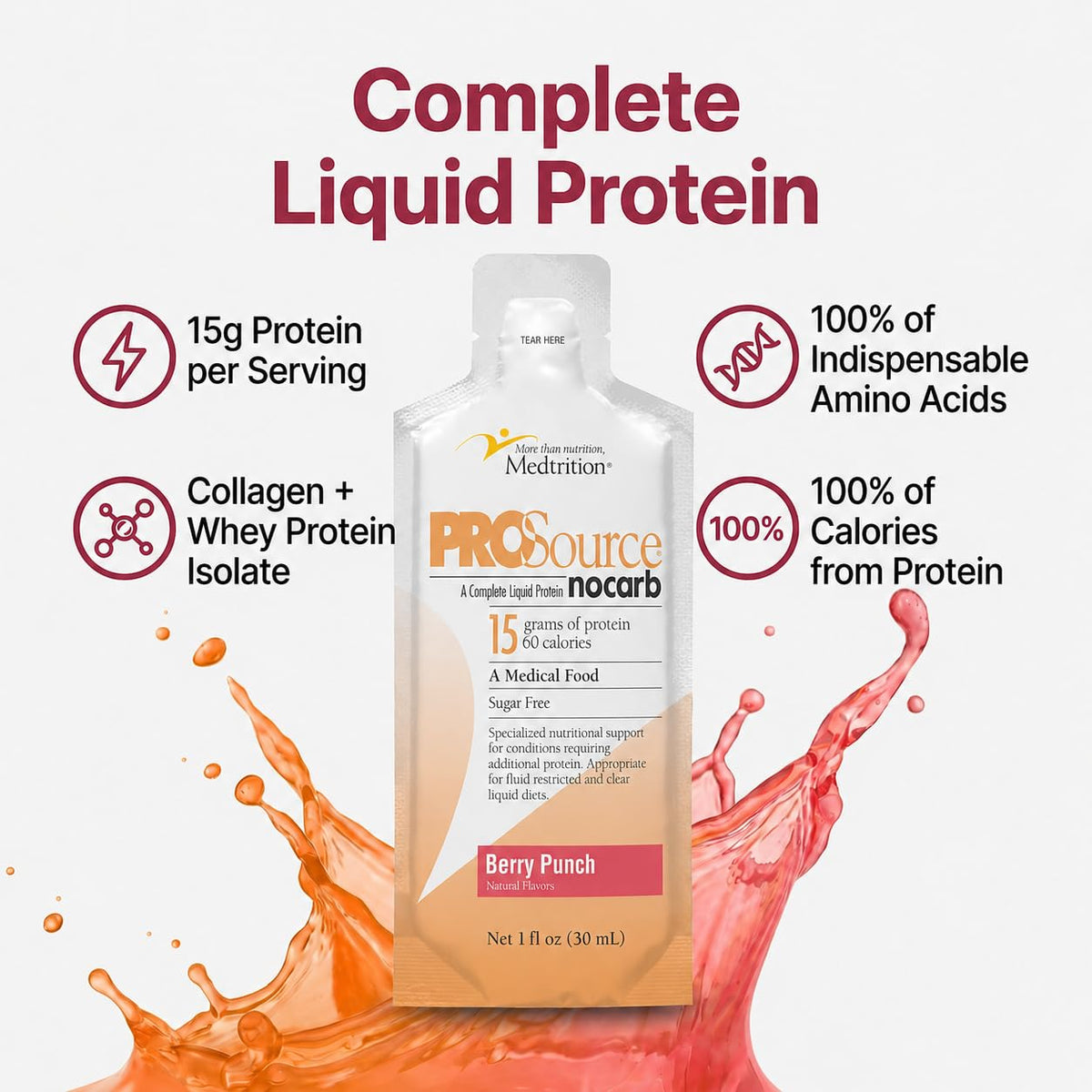 Medtrition ProSource NoCarb Liquid Energy Packets