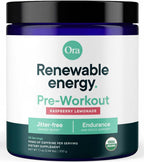 Ora Organic Natural Pre Workout Powder Raspberry Lemonade - 20 Servings