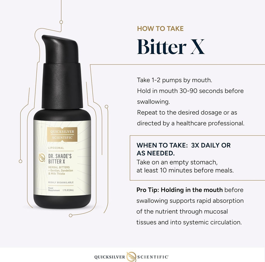 Quicksilver Scientific Dr. Shade's BitterX Gentian Root - 50ml - image 6
