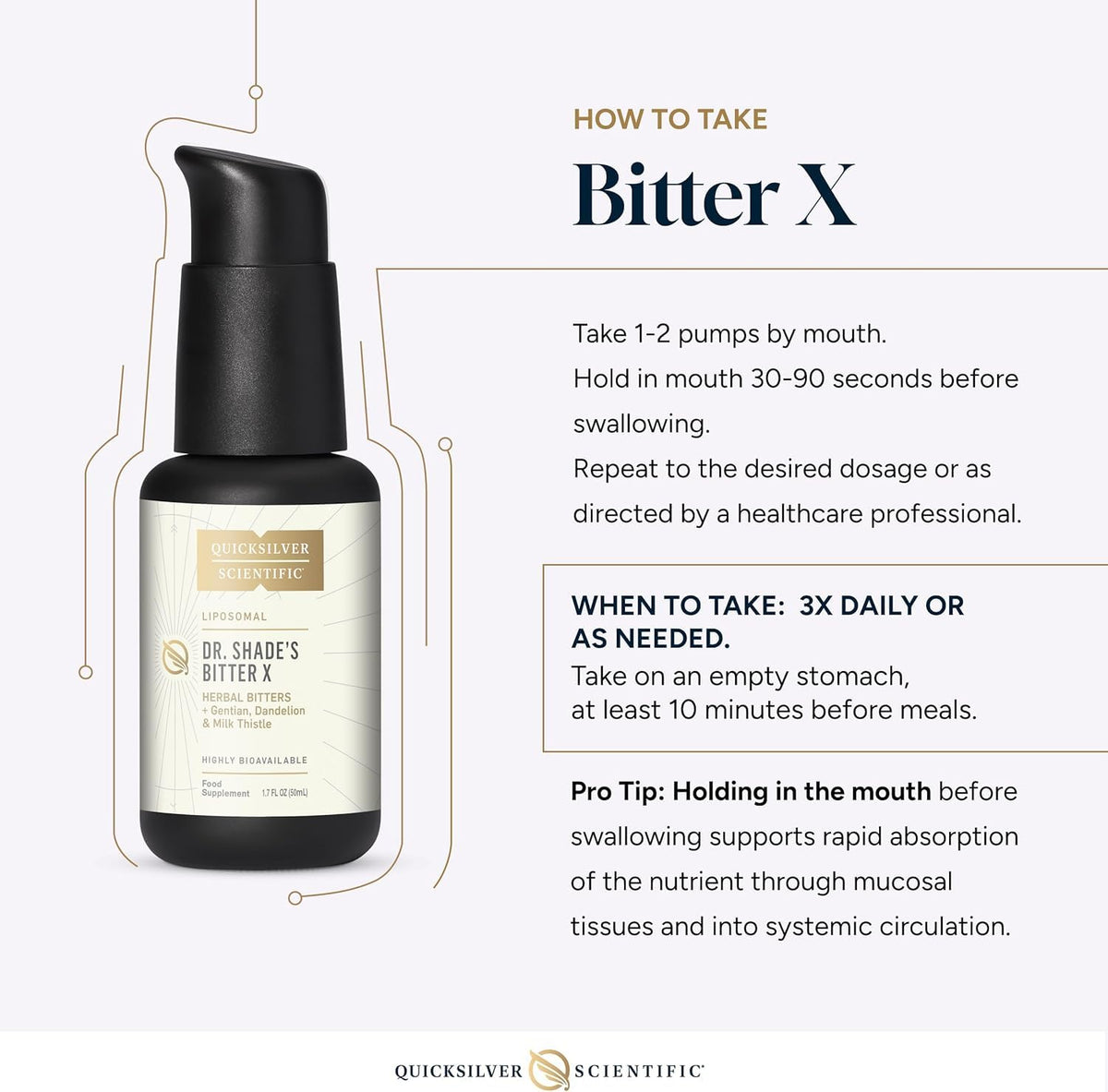 Quicksilver Scientific Dr. Shade's BitterX Gentian Root - 50ml - image 6