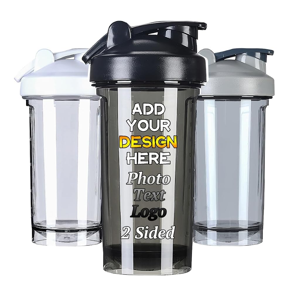 AMOPEIR Custom Shaker Bottles for Fitness