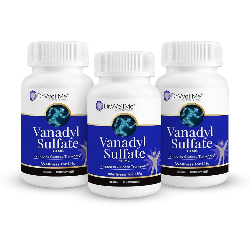 DR WELLME NUTRITION Vanadyl Sulfate 10mg - 300 Tablets