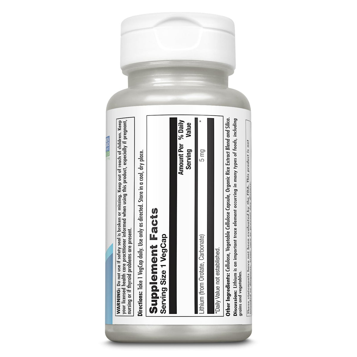 KAL Lithium Orotate 5 mg - 120 Vegetarian Capsules - image 2