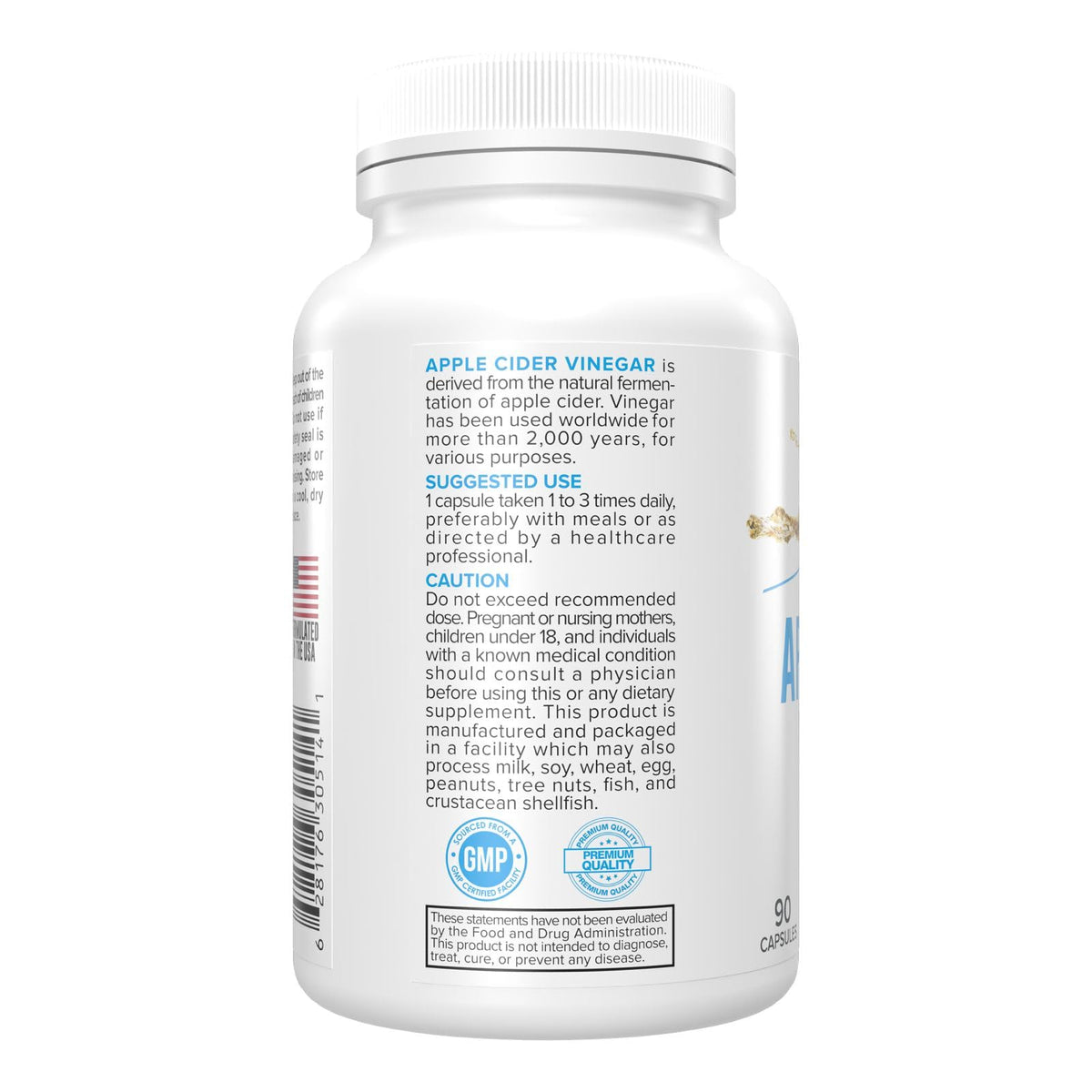 Portions Master Apple Cider Vinegar Pills 750mg - 90 Capsules - image 4