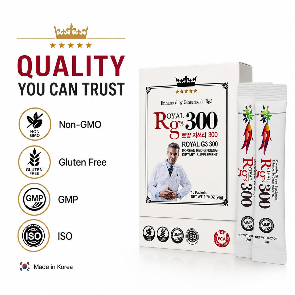 BTGIN Royal G3 300 Korean Red Panax Ginseng Extract Powder - 10 Packets - image 5