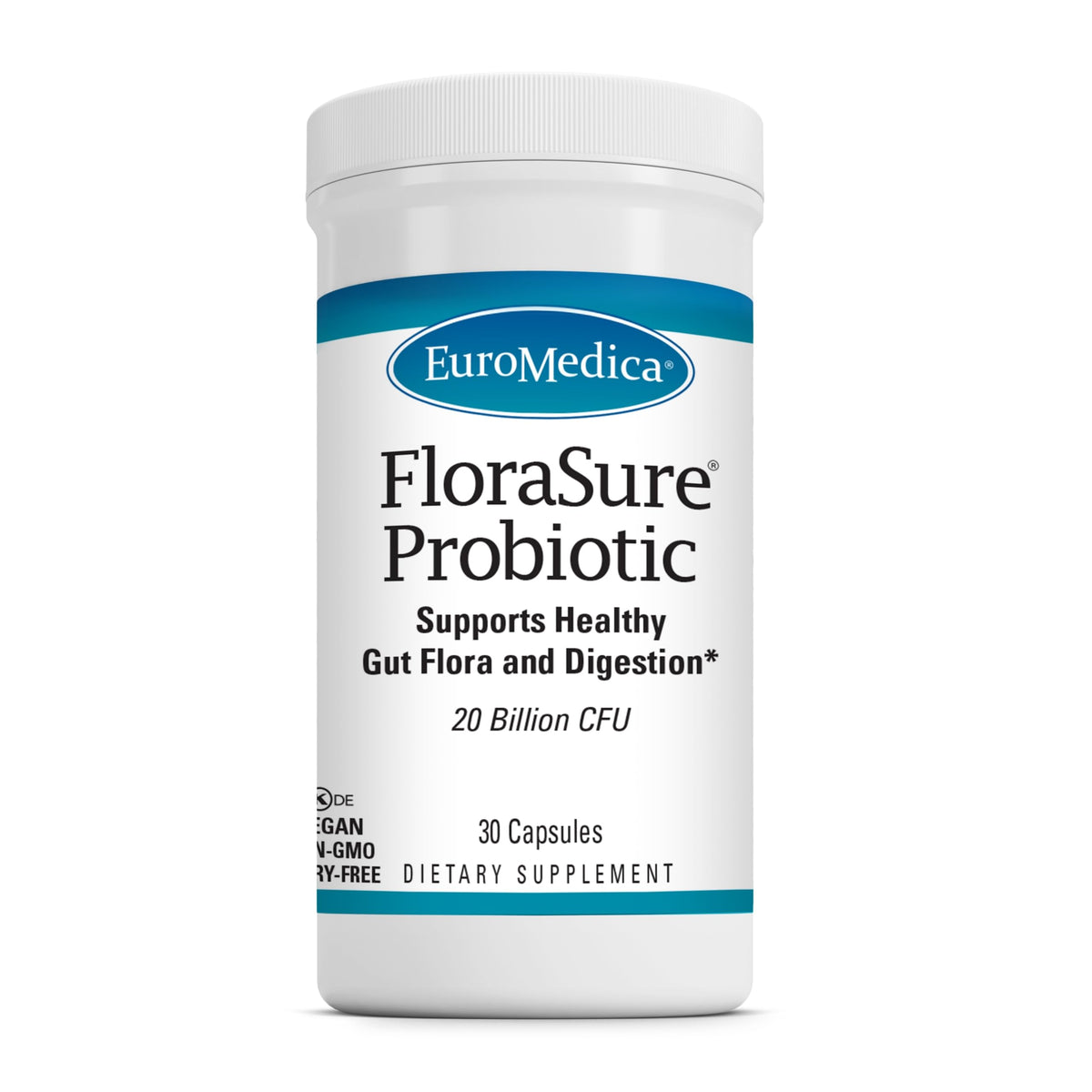 EuroMedica FloraSure Probiotic Gut Microbiome Balance - 30 Capsules