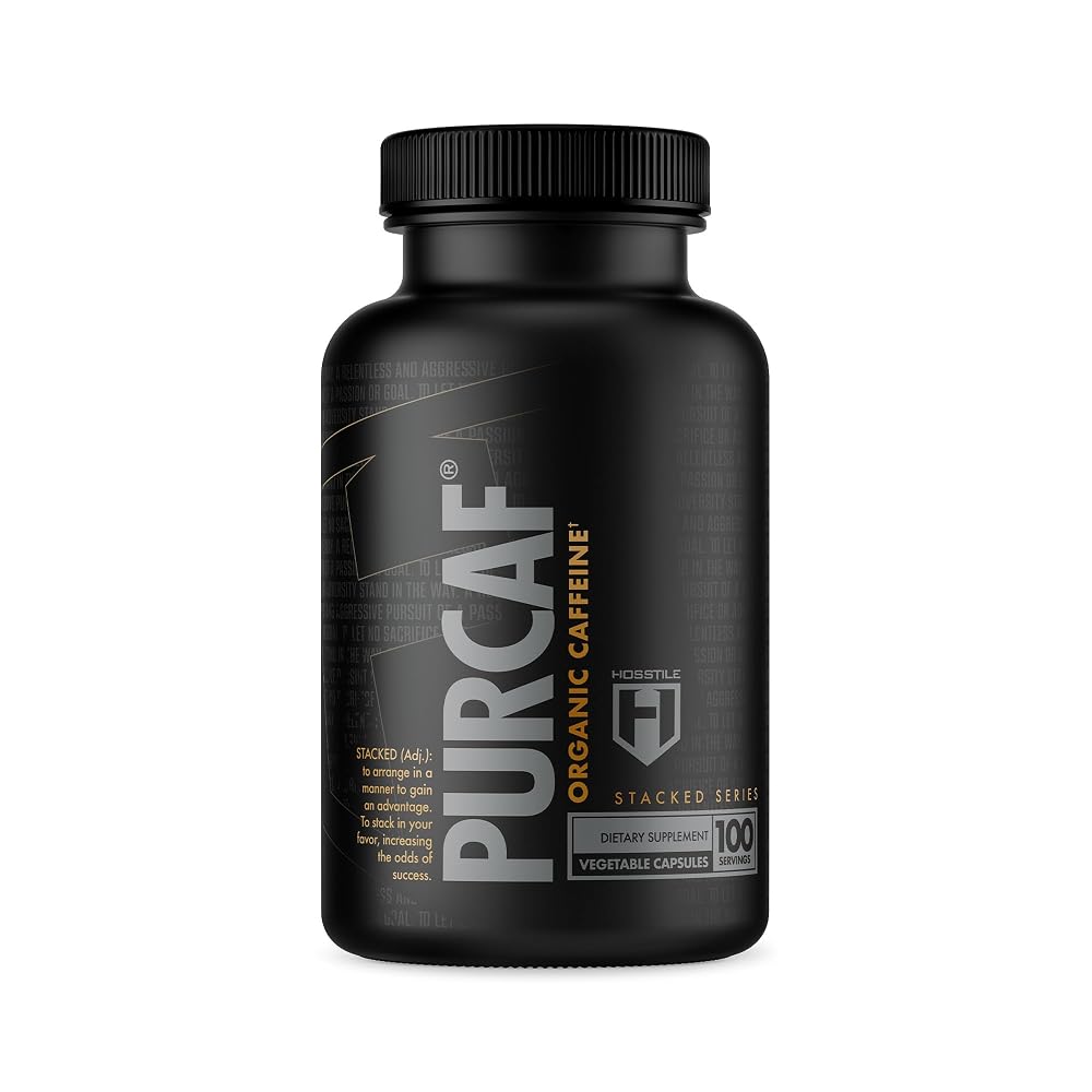 HOSSTILE PurCaf Organic Caffeine Capsules 200mg - 100 Count