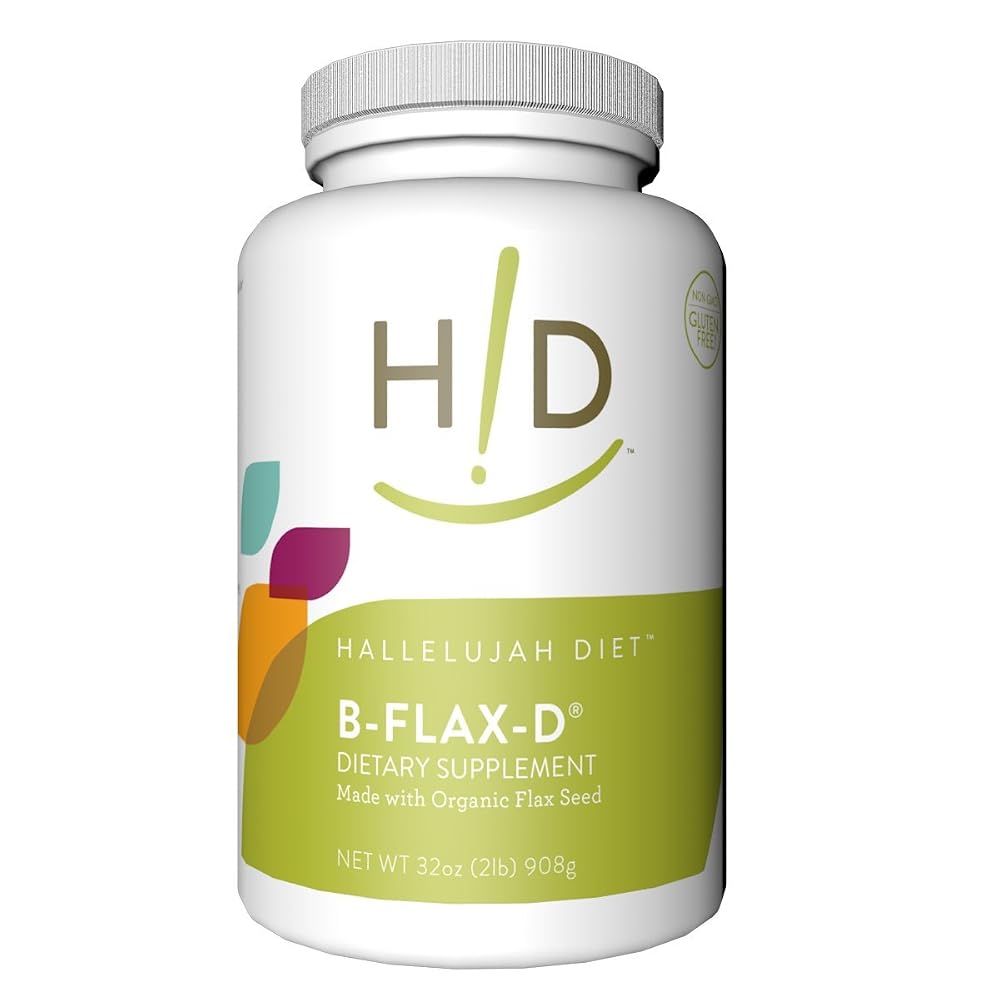 THE HALLELUJAH DIET Hallelujah Diet B-Flax-D Powder Organic Flax Seed - 32oz
