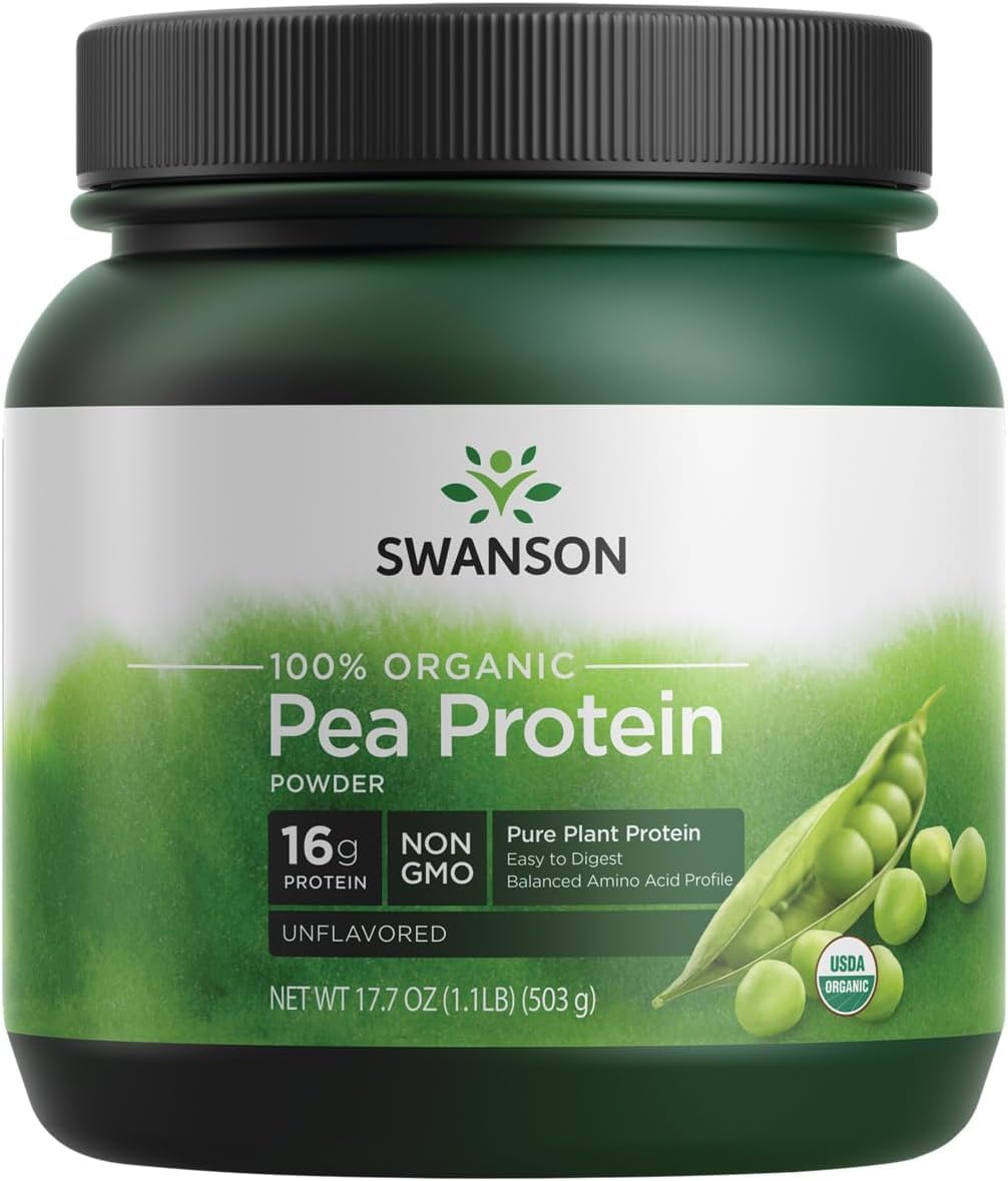Swanson Certified Organic Pea Protein Powder - 1.1 lb