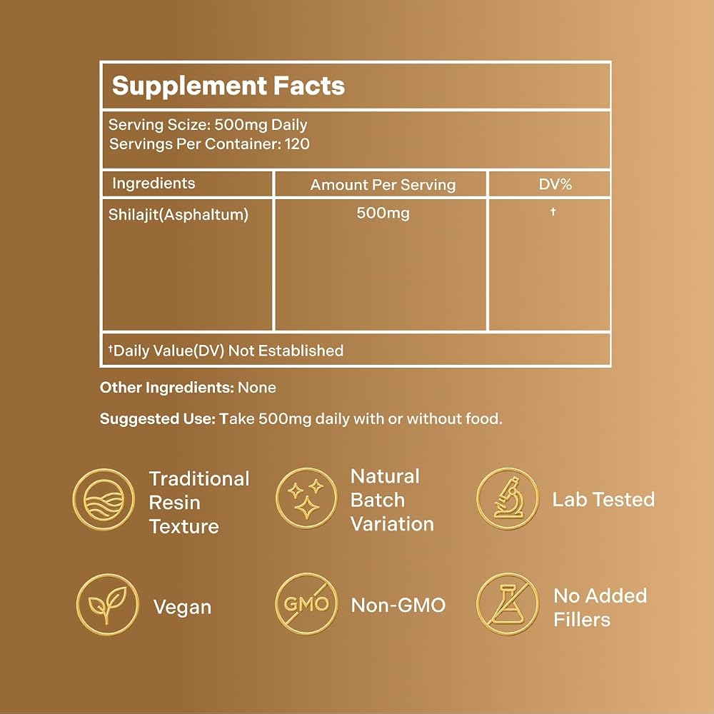 Essencraft Organic Himalayan Shilajit Resin 500mg - 60g - image 3