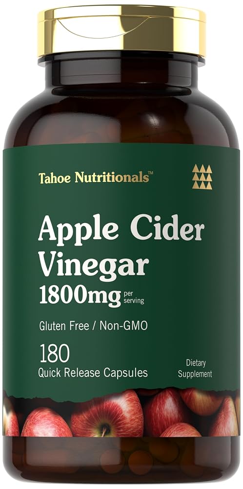 Tahoe Nutritionals Apple Cider Vinegar Capsules 1800 mg - 180 Capsules