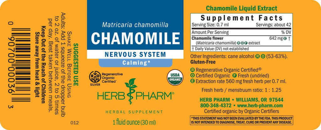 Herb Pharm Chamomile Liquid Extract Organic - 1 oz - image 7