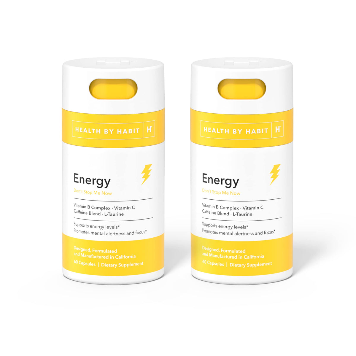Health By Habit Energy Supplement Caffeine Blend - 120 Capsules