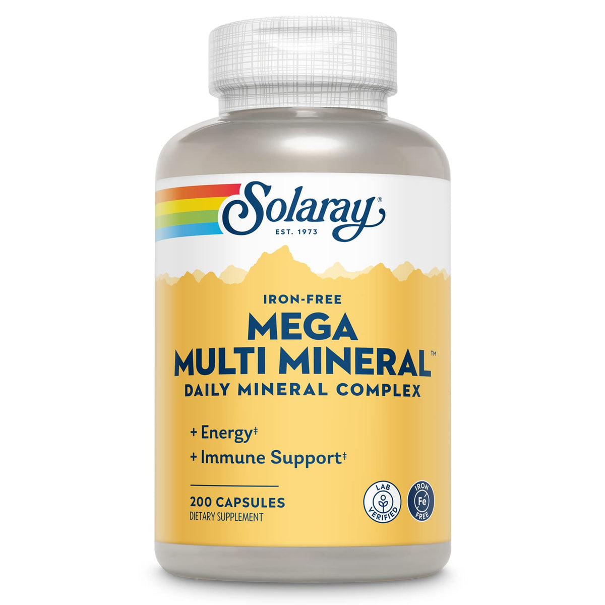 Solaray Mega Multi Mineral Iron Free - 100 Capsules