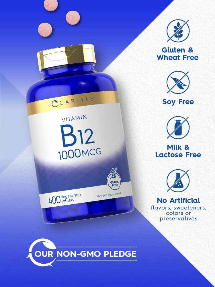 Carlyle Vitamin B12 1000 mcg - 400 Tablets - image 4
