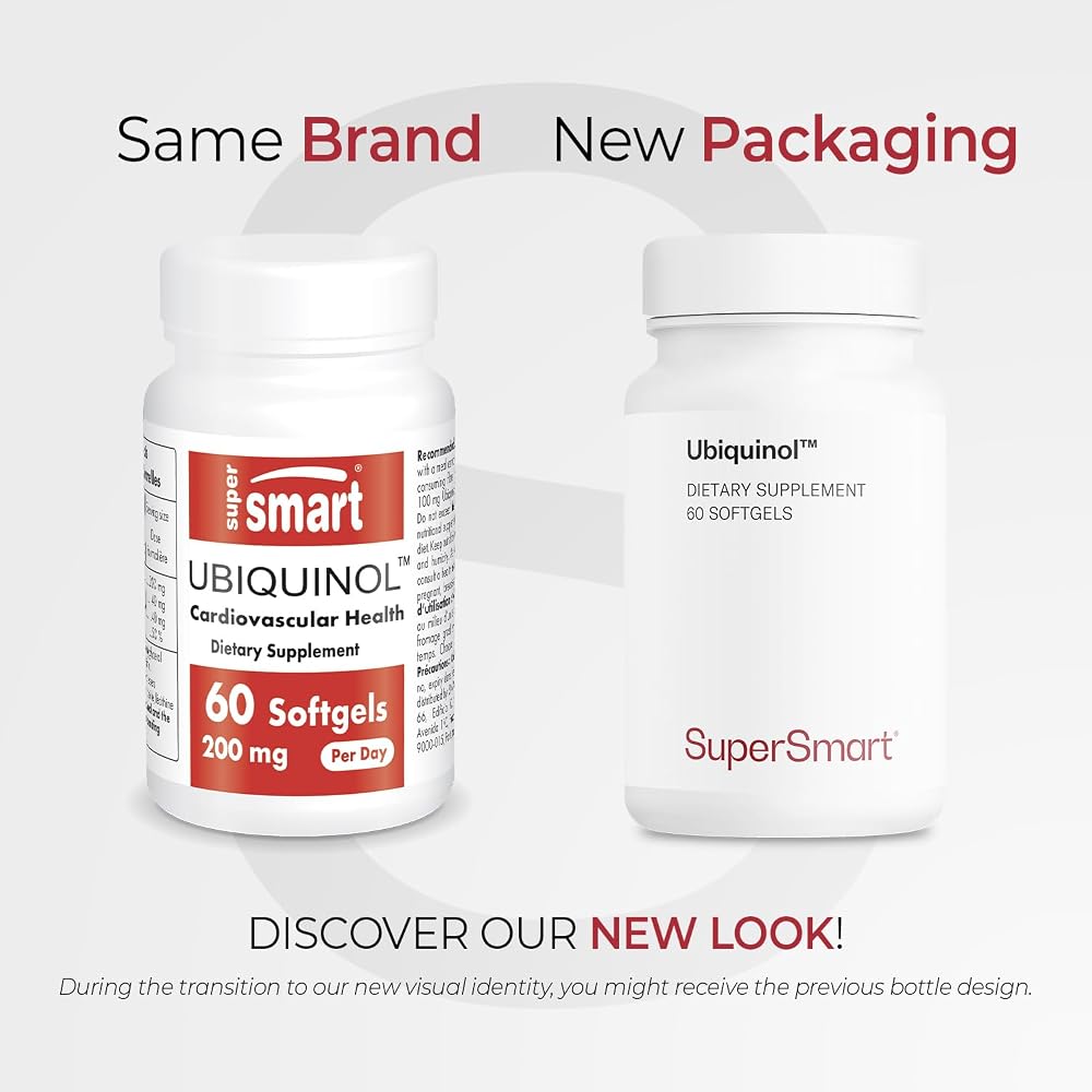Supersmart Ubiquinol 200mg CoQ10 High Absorption - 60 Softgels - image 2