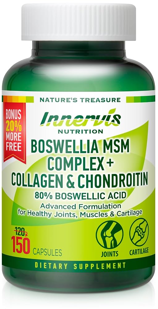 INNERVISNUTRITION Boswellia MSM Complex Joint Support - 150 Capsules
