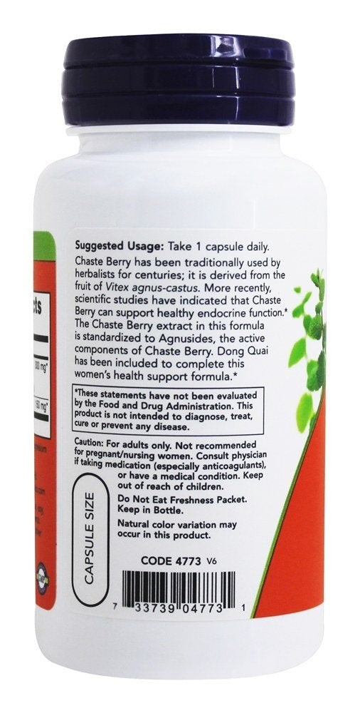 NOW Foods Vitex Extract Chaste Berry for Women's Health - 90 Capsules - image 3